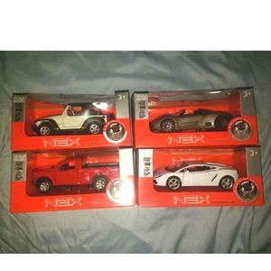 *:  4 new NEX Models Die Cast Metal Scale Model  doors open , pull back go welly